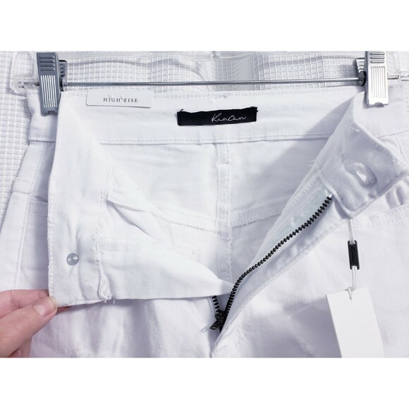 NWT Kancun Hi-Rise Estillo Distressed White Jeans Women's size 1 / 24 - Picture 5 of 5
